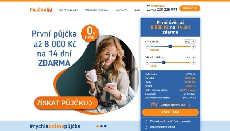 Pujcka7 homepage